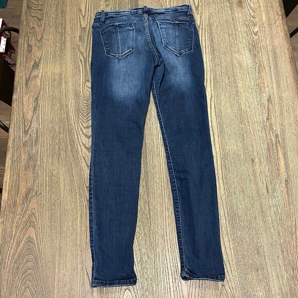 Kancan High Rise Ankle Skinny Jeans Denim Distressed Medium Wash Blue Size 28 - Picture 12 of 12